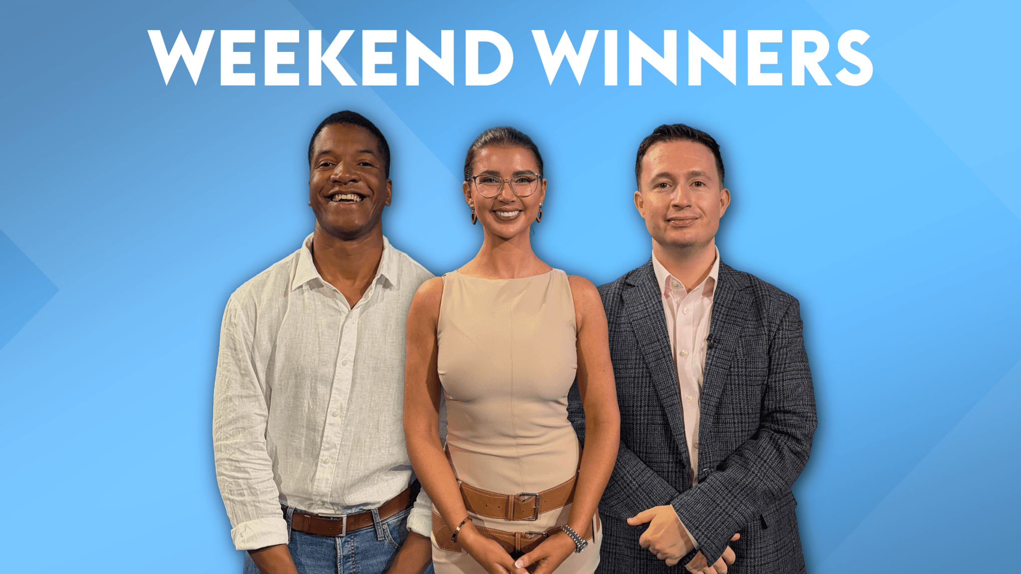 Kate Tracey is joined by Callum Helliwell and Declan Rix on Weekend Winners