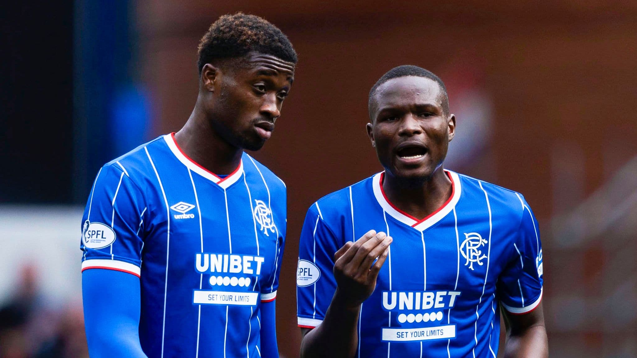 Fernandez (L) and Olwethu Makhanya have developed a good relationship in the heart of Rangers' defence